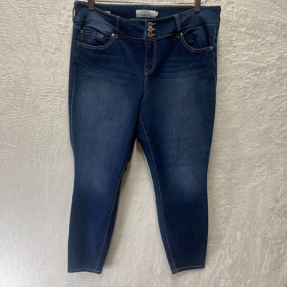 Torrid First At Fit Denim Jegging Jeans Women 24R Blue Cotton High Rise 5-Pocket
